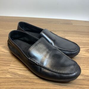 Born Men’s Allan Black Leather Driving Slip-On Loafers Size 10M